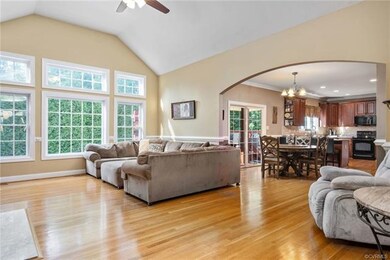 Open concept first floor with newly refinished flo