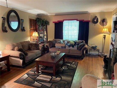 Living room with hardwood floors