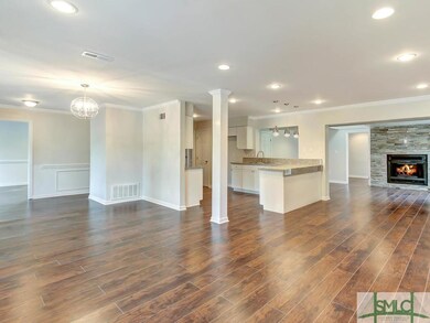 Huge living area open to kitchen!