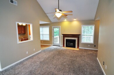 Great room with fireplace