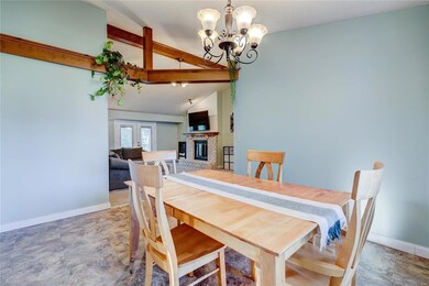 Separate dining w/ open layout