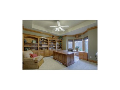Spacious Office with Built In Cabinets