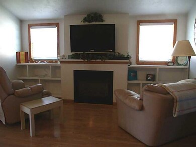 Living Room. Gathering room/living room with wood 