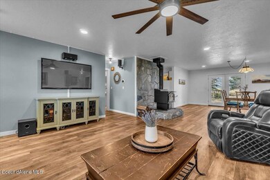 Living Room with Wood Stove