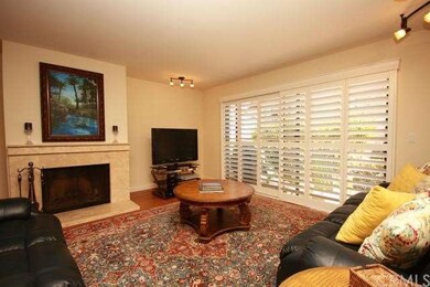 Living room with cozy fireplace
