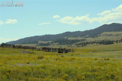 Mountain view with rural landscape and agricultural land