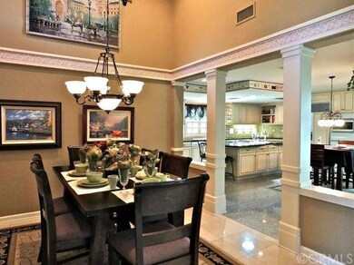 Dining room looking into kitchen