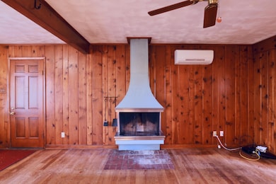 Vintage Wood-Burning Fireplace
