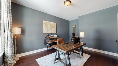 The office is located off the entry and features h