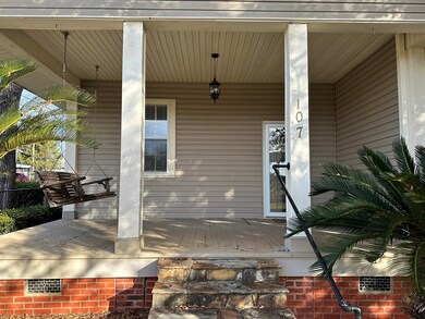 Spacious front porch