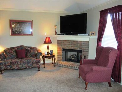 Ventess gas logs in the corner fireplace