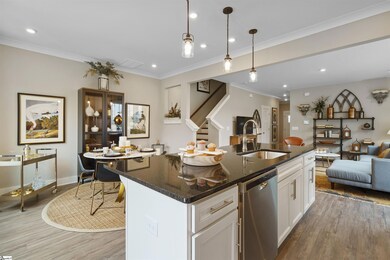 Massive kitchen island offers more seating and pre