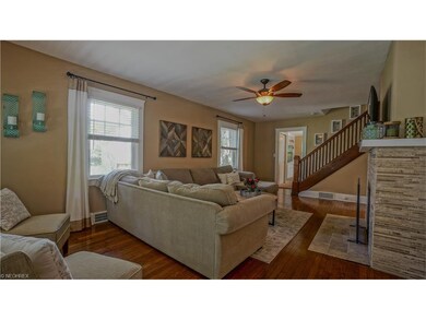 Freshly painted and roomy living area.