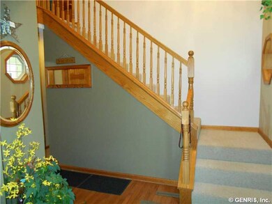 Foyer Two Story Foyer with Custom Oak Staircase