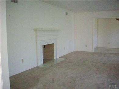 living room with fireplace
