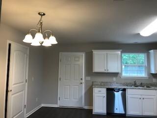 Dining area and back door