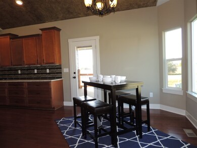 Dining room has a door to the deck.