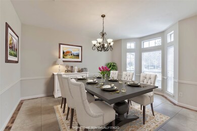 This virtual image shows just how much space the dining room actually has