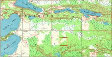 Topo map of surrounding area - approx parcel boundary