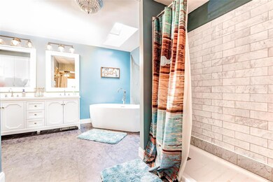 New master bathroom with dual sinks