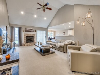 Vaulted Ceiling and fireplace
