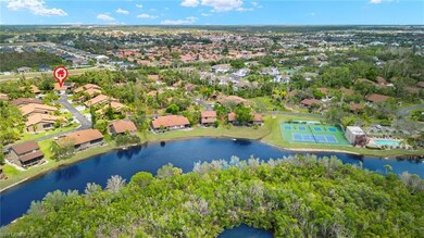 Drone / aerial view with property marker