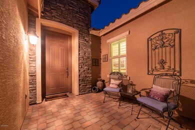 Front patio night