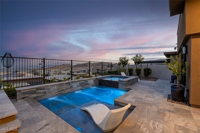 Pool at dusk