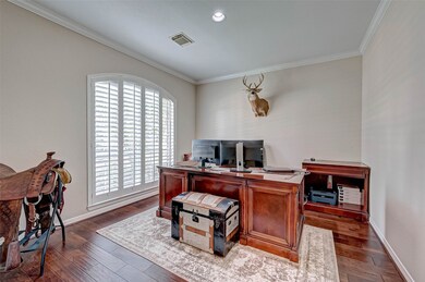 Working from home, this office is light and bright.