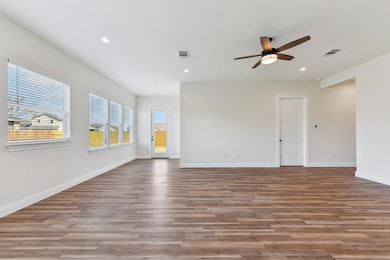 Unfurnished room with recessed lighting, visible 