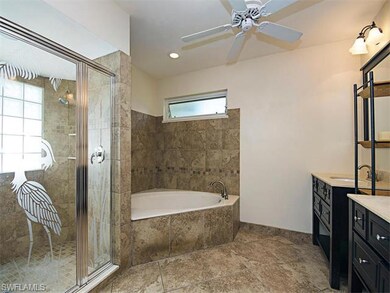 Remolded master bath with soaking tub.