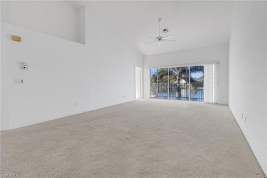 Unfurnished room , high vaulted ceiling, ceiling f