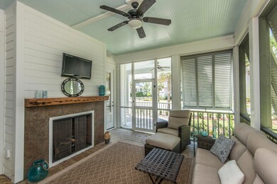 Porch Fireplace