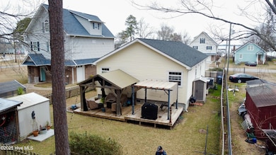 Aerial view of back of home