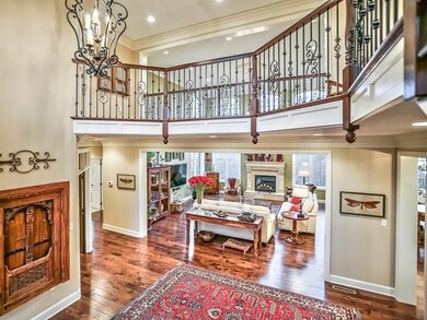 Grande 2 Story Entry Foyer with Fireplace View, Ha