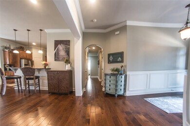 View toward the master and laundry, the garage entrance is also on this side of the home