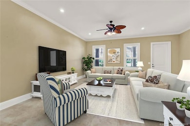 Virtually staged living room