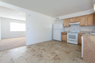 Kitchen View into Living Area