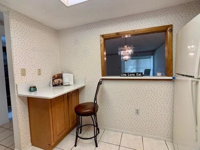 Counter desk in kitchen