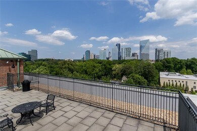 View of patio / terrace with a view of skyline and view of scattered trees
