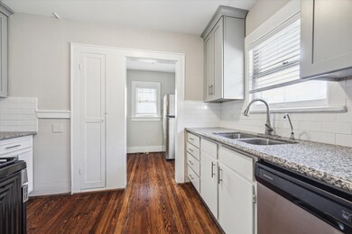 Kitchen has granite counter tops, recent stainless