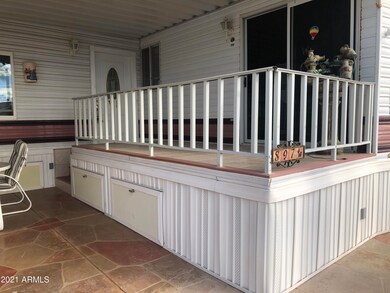 LARGE TILED DECK W/STORAGE DRAWERS