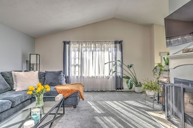 Main level living area is open and bright