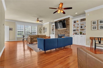 Living room with hardwood floors
