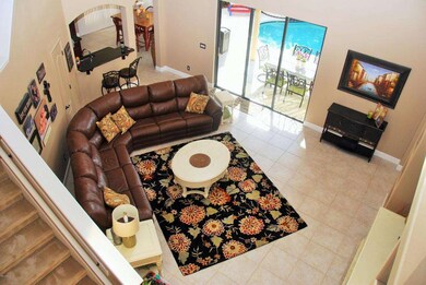View down to Great Room