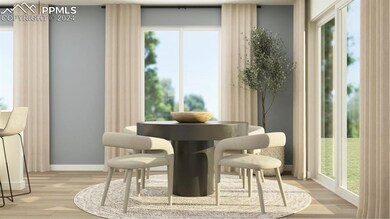 Dining room with a healthy amount of sunlight and 