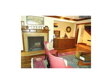 Detail of the Living Room Fireplace.