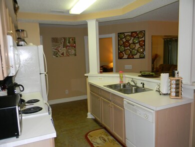 Open kitchen.