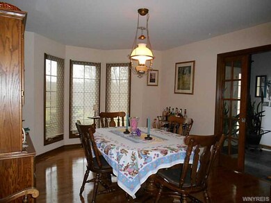 Dining Room. Hickory hardwood floors and french po