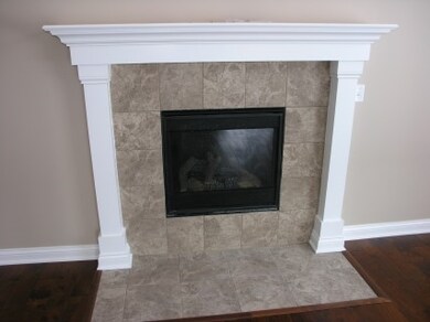 Fireplace with tile face